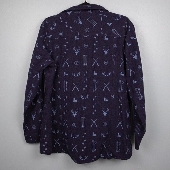Legendary Whitetails Cottage Escape navy hunting print flannel shirt-XL - Picture 5 of 5